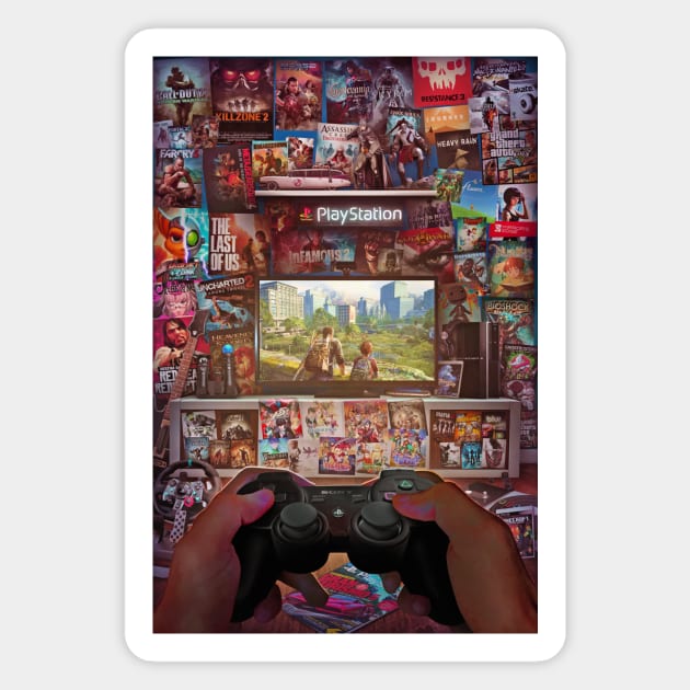 Playstation 3 - The Last of Us Magnet by Rachid Lotf